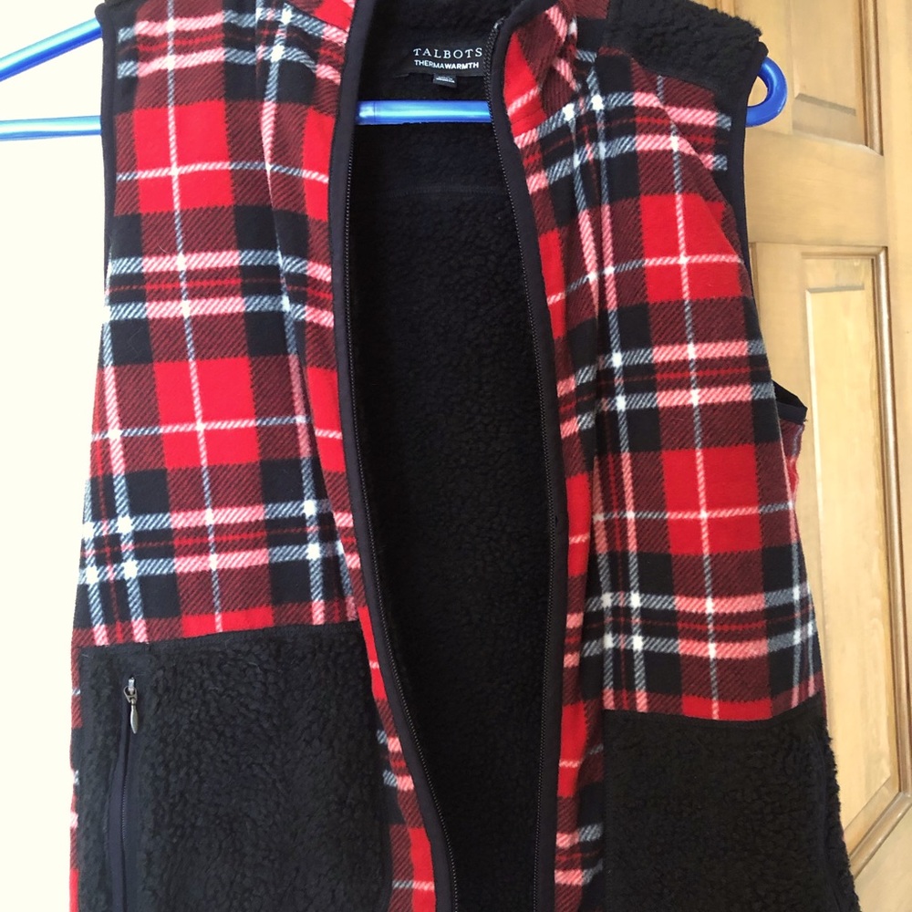 Talbots plaid Therma Warmth Vest XS never worn